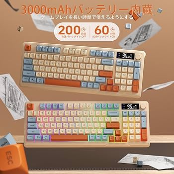 Amazon | ATTACK SHARK x FREE WOLF M96 ゲーミングキーボード